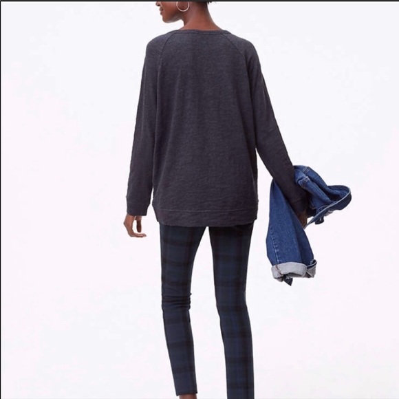 LOFT Gray “You’re Welcome” Beaded Sweater - Picture 3 of 8